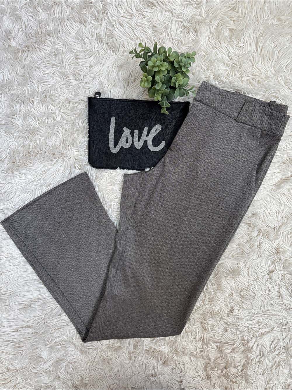 Kut from the Kloth Herringbone Trouser Pants 💗  Tan & Black